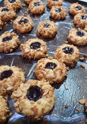 Foto resep Blueberry peanut thumbprint