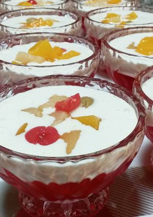 Foto resep Jelly cream buah-buahan