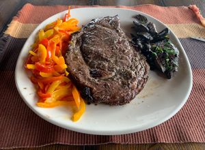 Una foto de Bistec al horno de leña