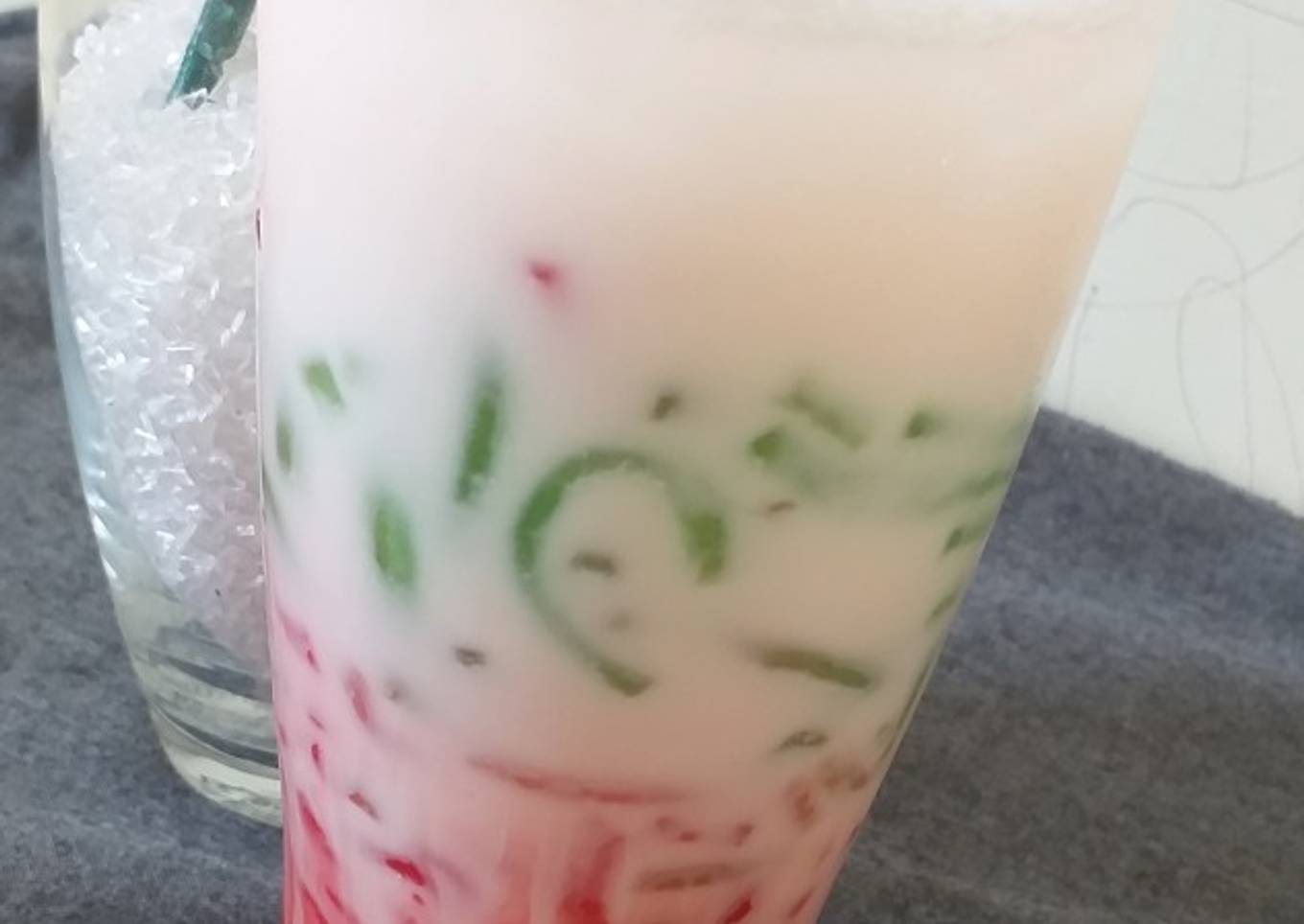 Es Cendol Sirup Pisang Susu (Tape Singkong)