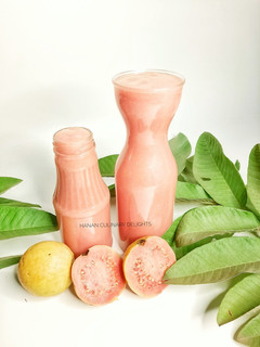 A picture of Pink guava juice.