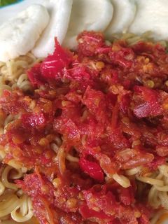 Foto resep Indomie goreng pedas sambel goreng