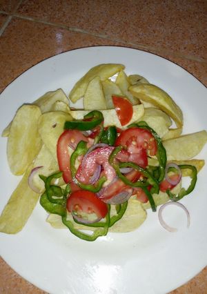 A picture of Deep fried potatoes #Authormarathon.
