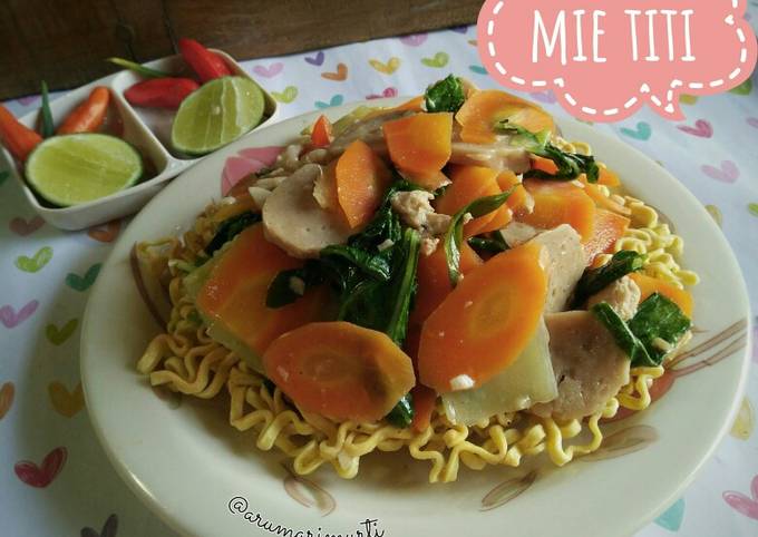 Mie titi (mie siram) Makassar