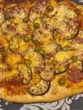 Pizza de pepperoni y verduras 🇮🇹