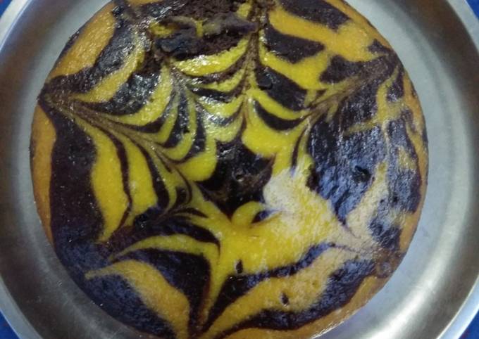 Recipe of Super Quick Pineapple chocolate marble/zebra cake