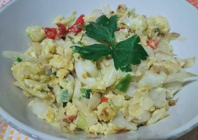 Resep Tumis kol selimut telur | Cara Masak Tumis kol selimut telur Yang Paling Enak