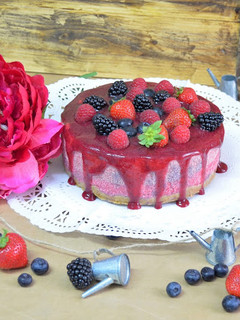 Una foto de Tarta de frutos rojos