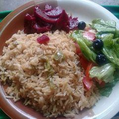 A picture of Green pepper rice.