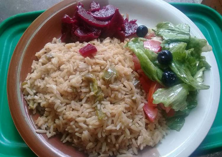 Green pepper rice