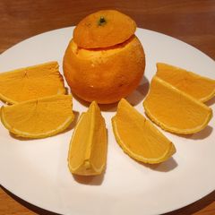 A picture of Orange kulfi.