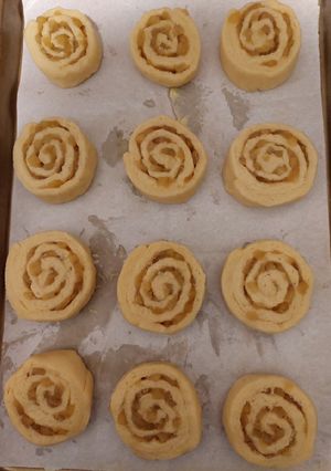 Una foto de Rolls de manzana