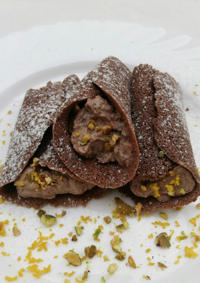 Una foto de Cannoli siciliano al cacao