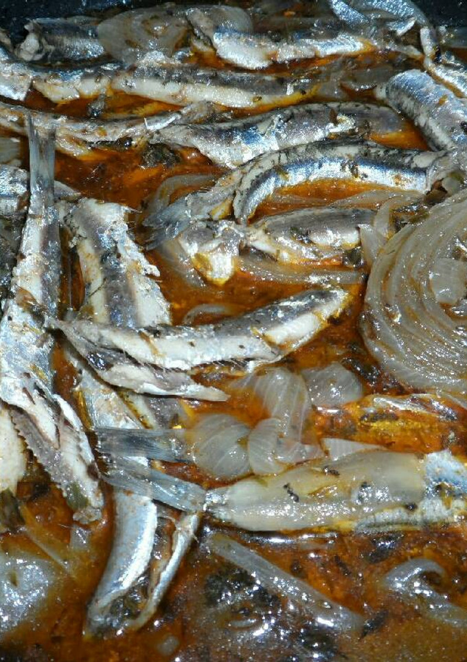 Una foto de Boquerones encebollados
