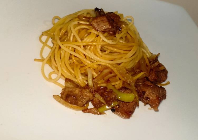 Resep Spaghetti Lada Hitam yang Menggugah Selera
