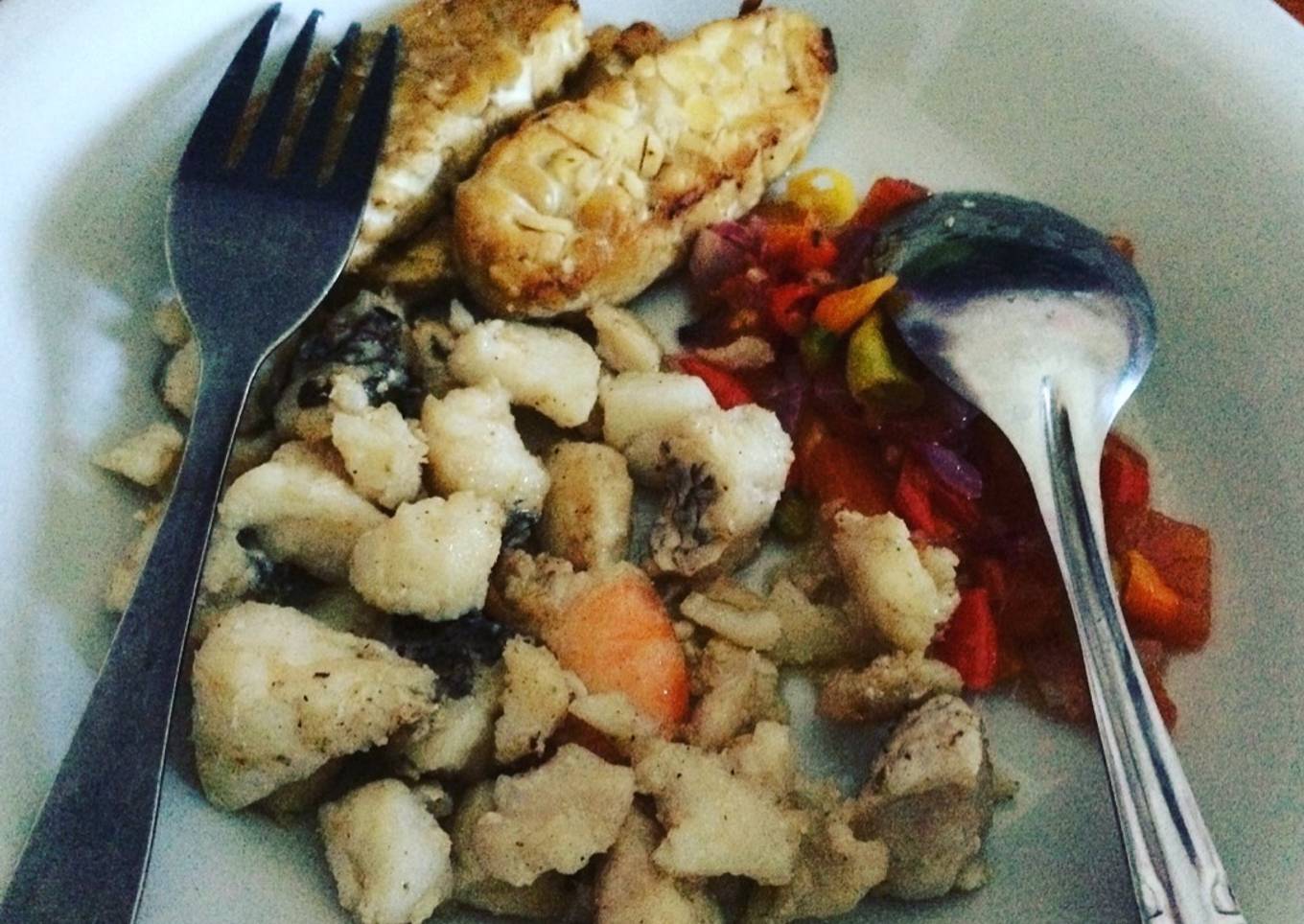 Diet GM Day 5 -Kakap Tempe Goreng (Sambal Dabu-Dabu)-ooo