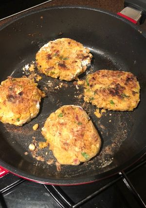 A picture of Chickpea burgers.