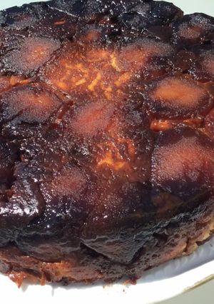 Une photo de Flan aux pommes cannelle caramel au beurre salé