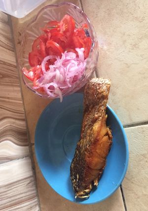 A picture of Samaki kachumbari😋👌.