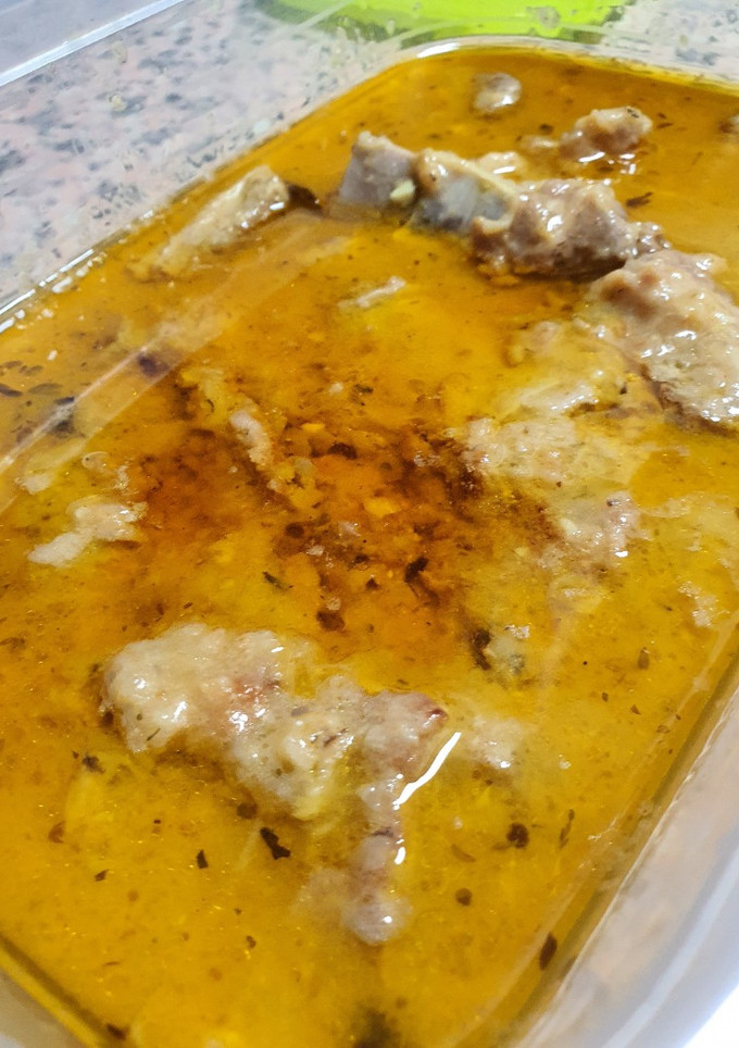 Una foto de Costillas en salsa de mostaza y miel