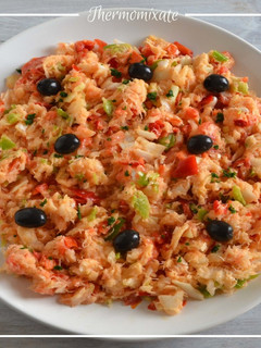 Una foto de Esqueixada rápida de bacalao con Thermomix