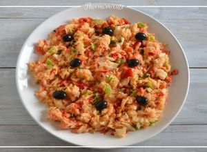 Una foto de Esqueixada rápida de bacalao con Thermomix
