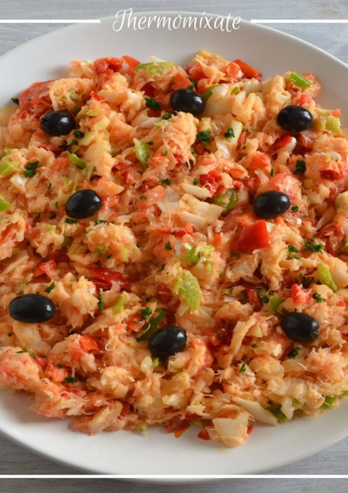 Una foto de Esqueixada rápida de bacalao con Thermomix