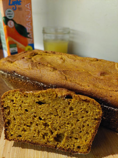 Una foto de Budín 💯 integral y saludable de zapallo 🎃