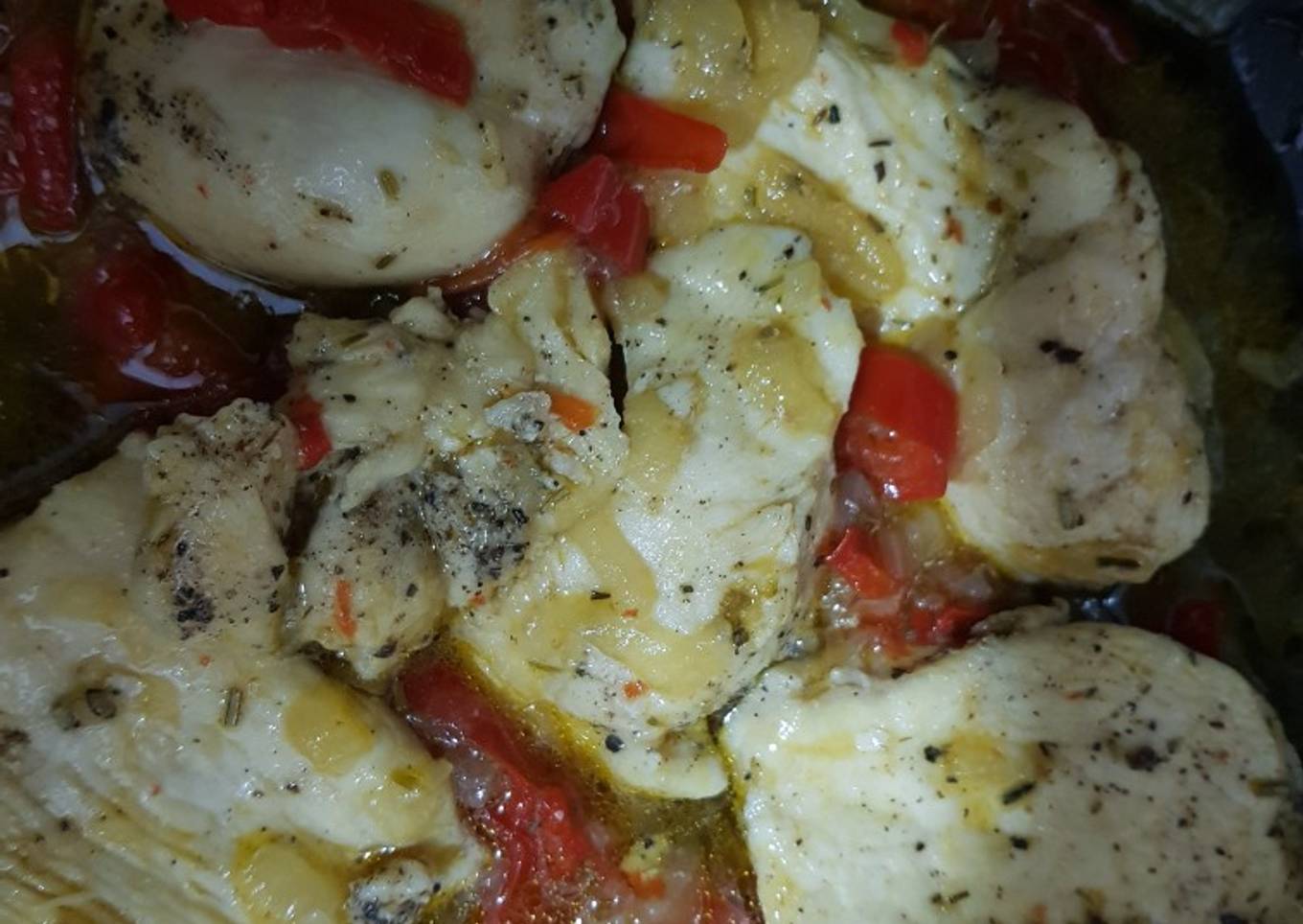 Pechuga de pollo en salsa