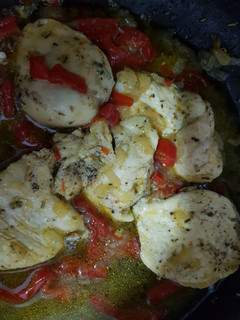 Una foto de Pechuga de pollo en salsa