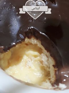 صورة لوصفة كاسترد بالشوكولا والبسكويت