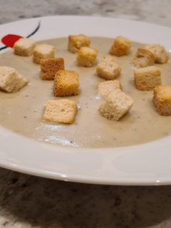 Una foto de Crema de berenjena