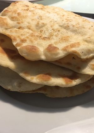 Una foto de Naan (Pan de la India)