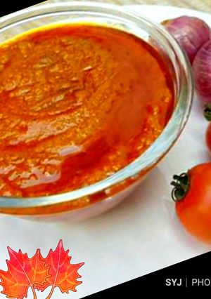 A picture of Red Indian gravy(North Indian red curry).