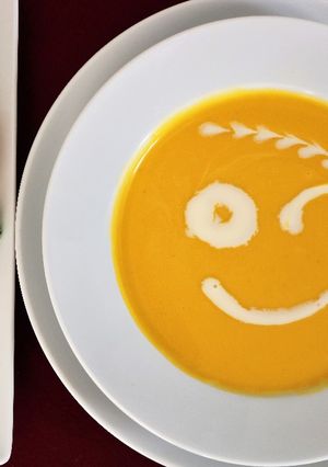 Hình của món Pumpkin Soup (Súp Bí Đỏ) Dành cho các bà mẹ bỉm sữa.