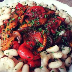Savoury Vegetables with White Beans (Vegan) A picture of Savoury Vegetables with White Beans (Vegan).