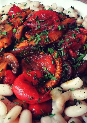 A picture of Savoury Vegetables with White Beans (Vegan).