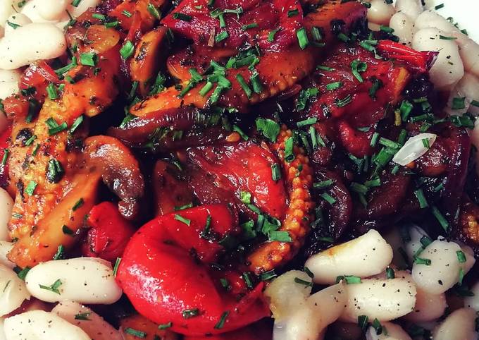Simple Way to Make Ultimate Savoury Vegetables with White Beans (Vegan)
