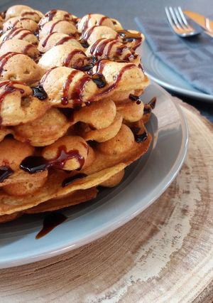 Foto de BUBBLE WAFFLES de AVEIA e FARINHA de Coco