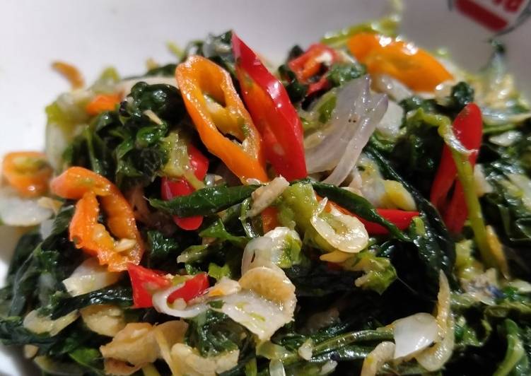 Resep 78. Tumis daun singkong oleh Purwanti - Cookpad