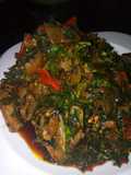 Ugu with waterleaf soup