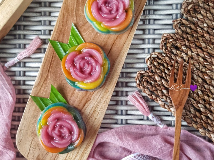 Standar Cara  bikin 258. Kue Lapis Ban Karet (kue lapis pepe terigu) yang enak