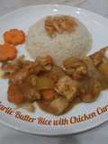 Garlic Butter Rice with Chicken Curry