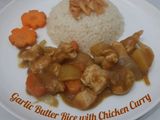 Garlic Butter Rice with Chicken Curry