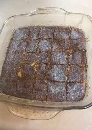 صورة لوصفة بسبوسة الكت كات