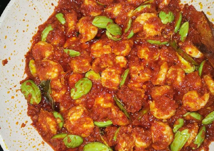 Resep Sambel udang pete Anti Gagal