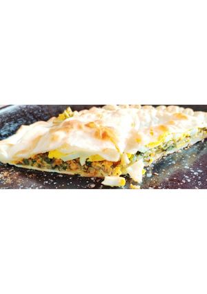 Una foto de Tarta de acelga, zanahoria y huevos
