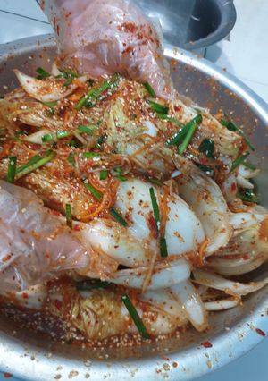 Hình của món Kim chi cải thảo.