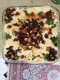 صورة لوصفة فتة حمص فلسطينيه