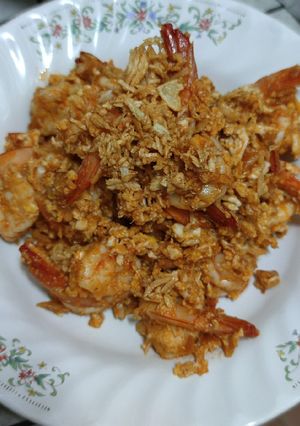 รูปของ กุ้งกระเทียมผัดไข่ 🦞🧄🥚